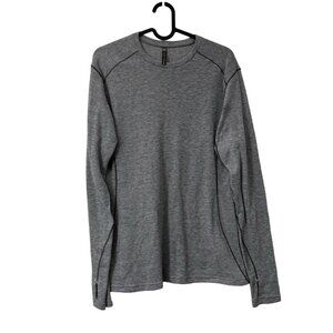 Kuhl Gray Fleece Lined Long Sleeve Crewneck Thumbholes Sweater Womens Large